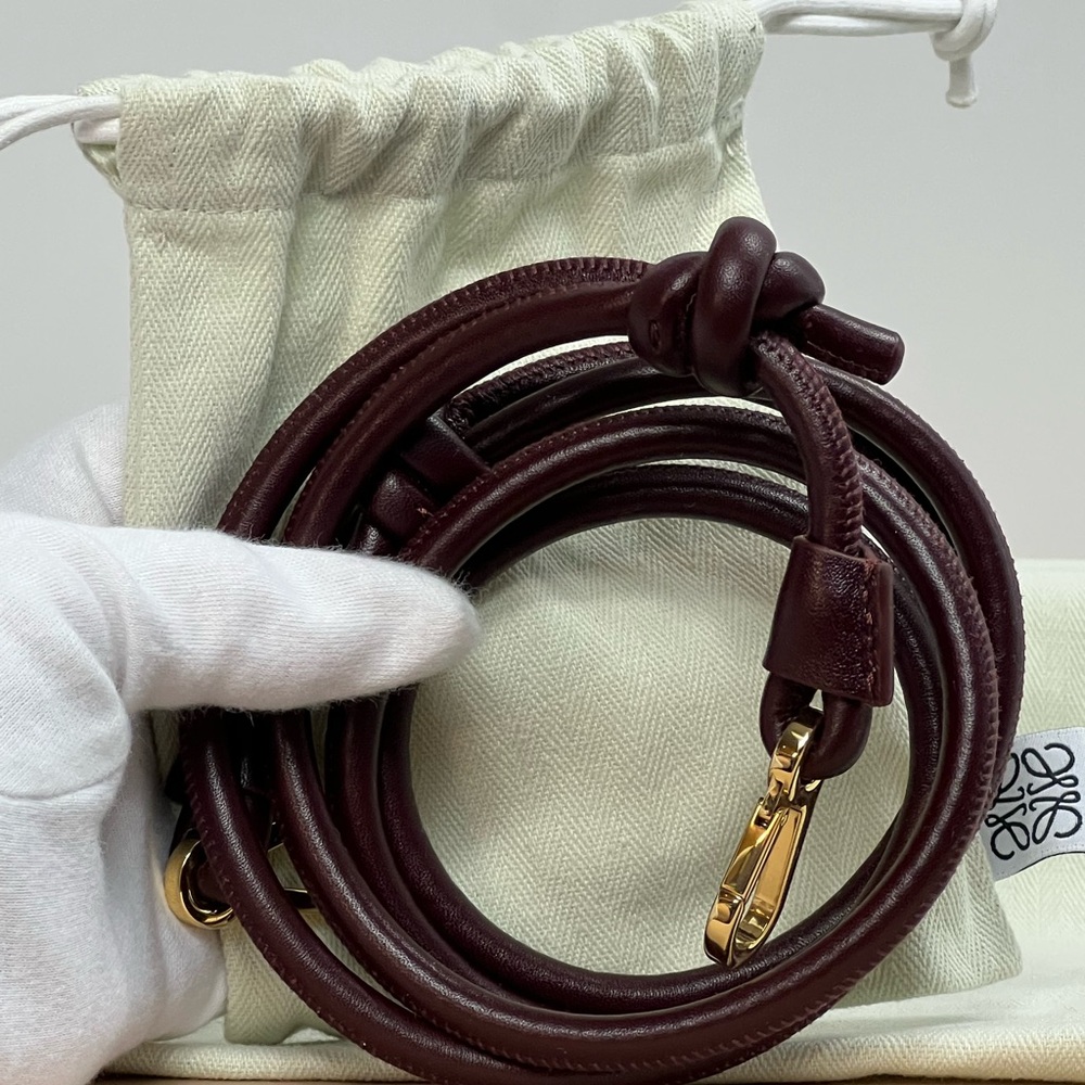 BURGUNDY NWT LOEWE FLAMENCO BAG IN MEDIUM, Napa calfskin. - Picture 11 of 15